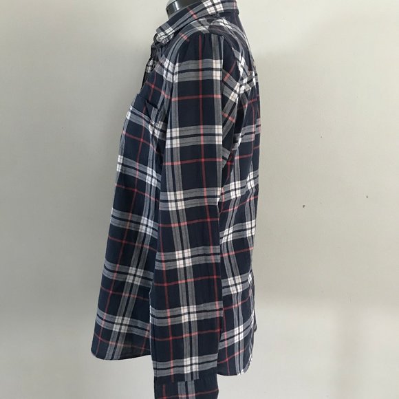 J Crew Perfect Fit Plaid Poplin Shirt Sz M - Picture 3 of 6